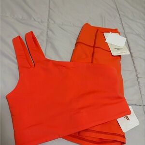 Fabletics Orange Activewear Set